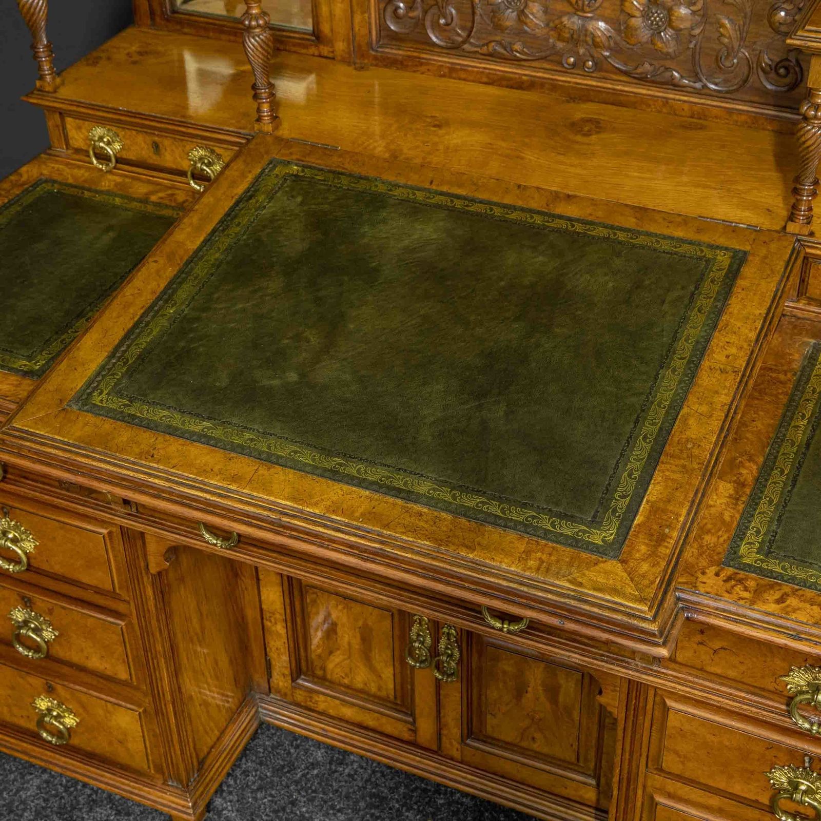photo buy Late Victorian Pollard Oak Desk By Thomas Turner