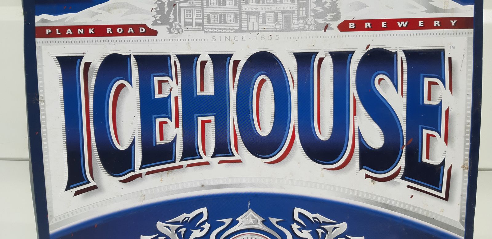 American Tole Advertising Plate Icehouse Milwaukee photo vintage