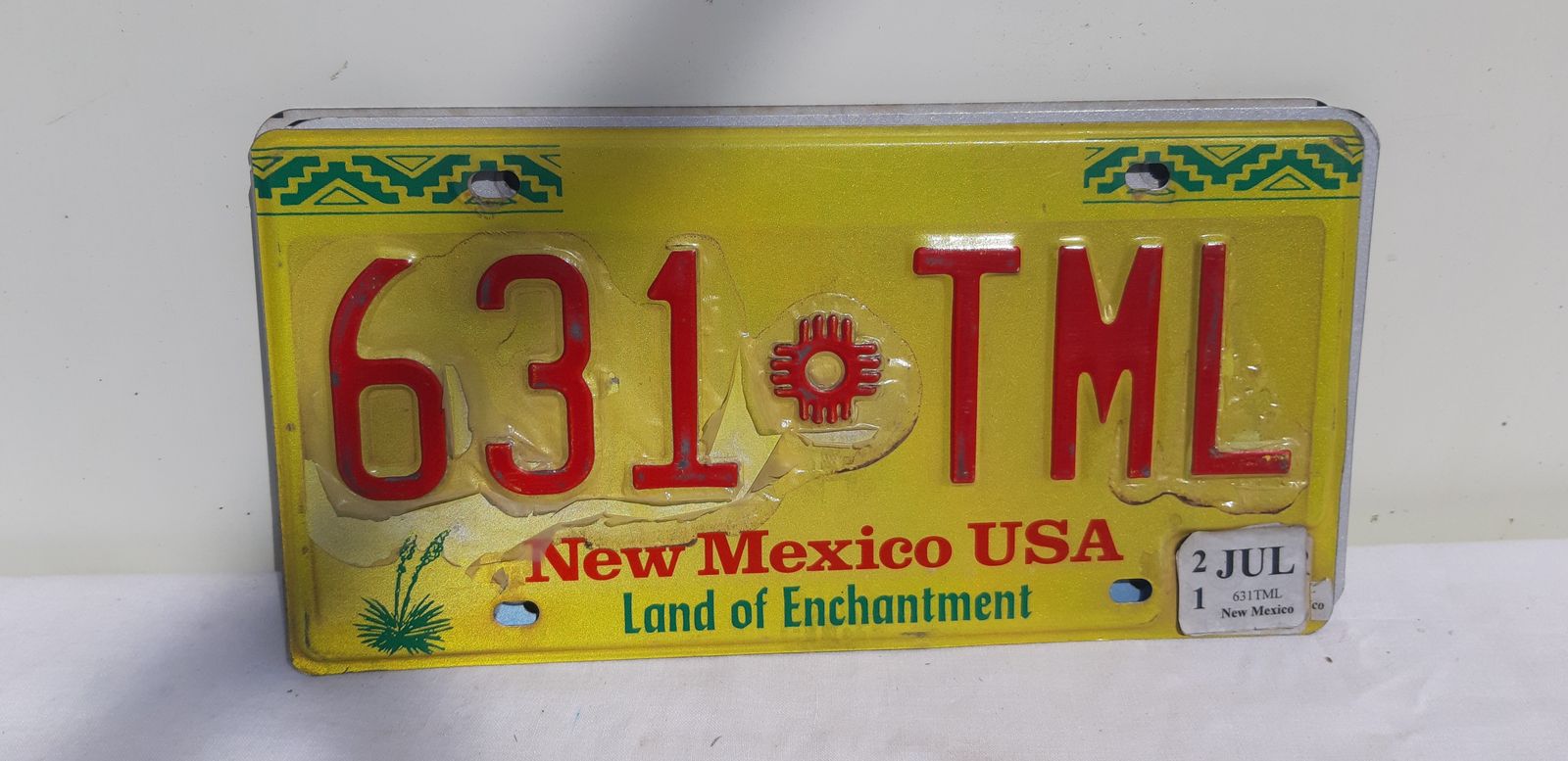 8 American License Plates In Tole photo vintage