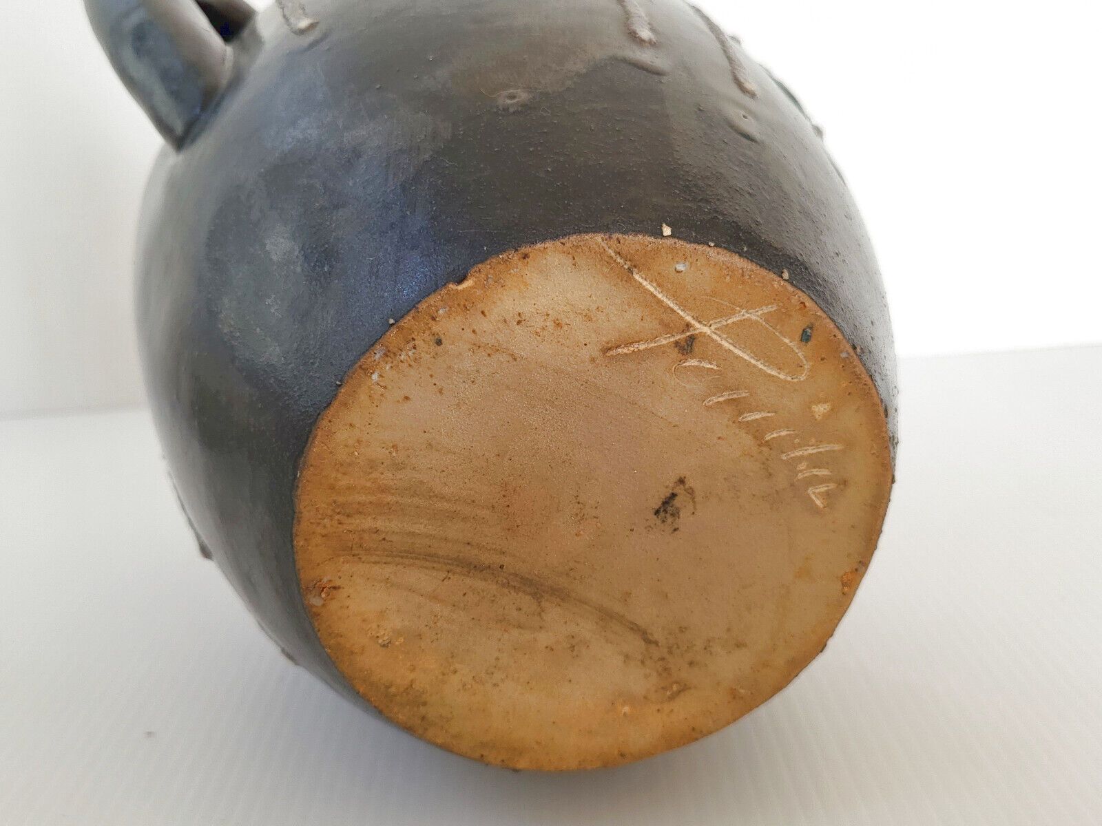 French Art Deco Vase By Leon Pointu Ceramic Stoneware Saint Amand En Puisaye photo vinterior