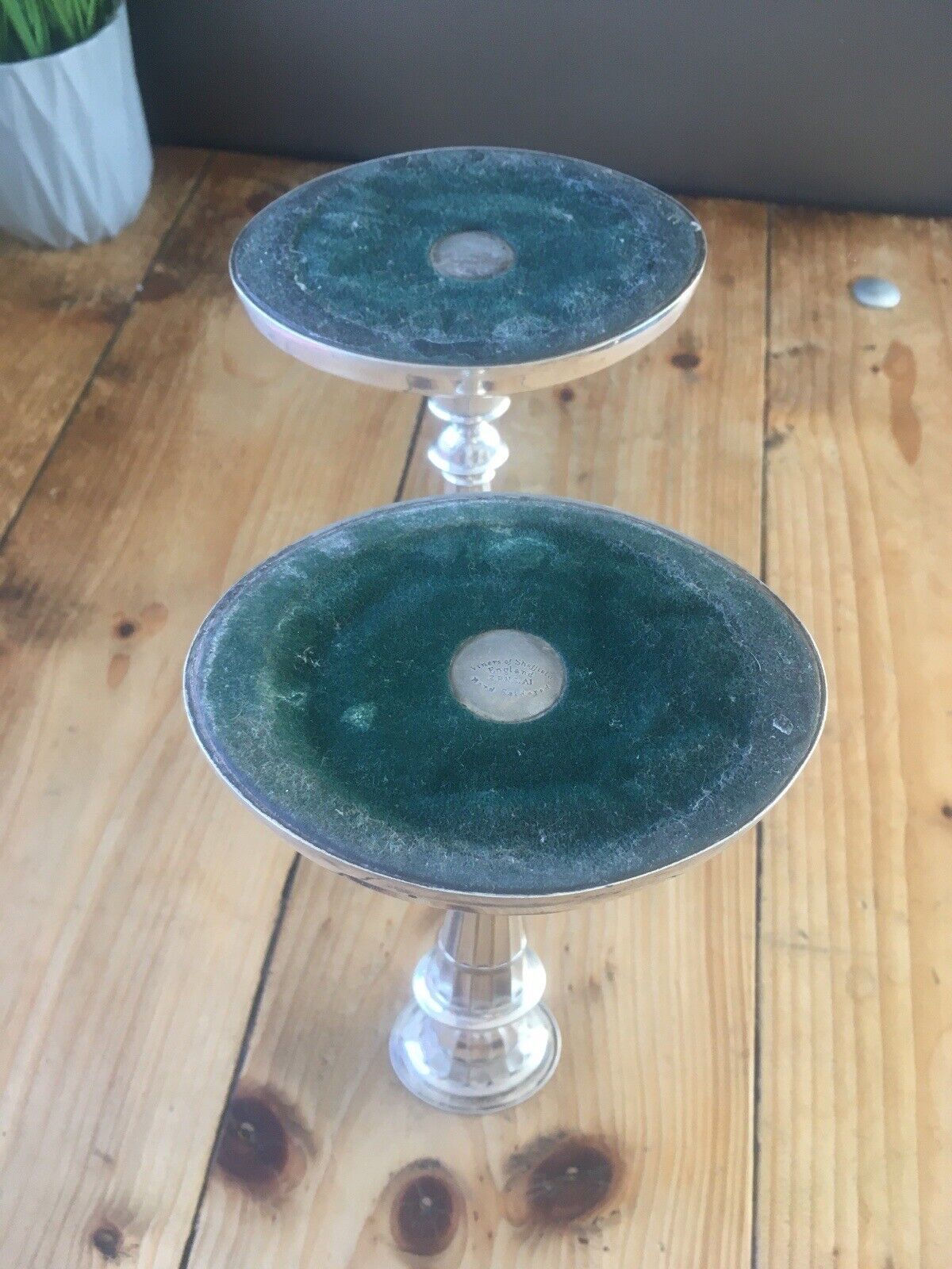 Home Decor Pair Of Vintage Regency William Adam Style Viners Epns Plated Candle Holders Candlesticks photo