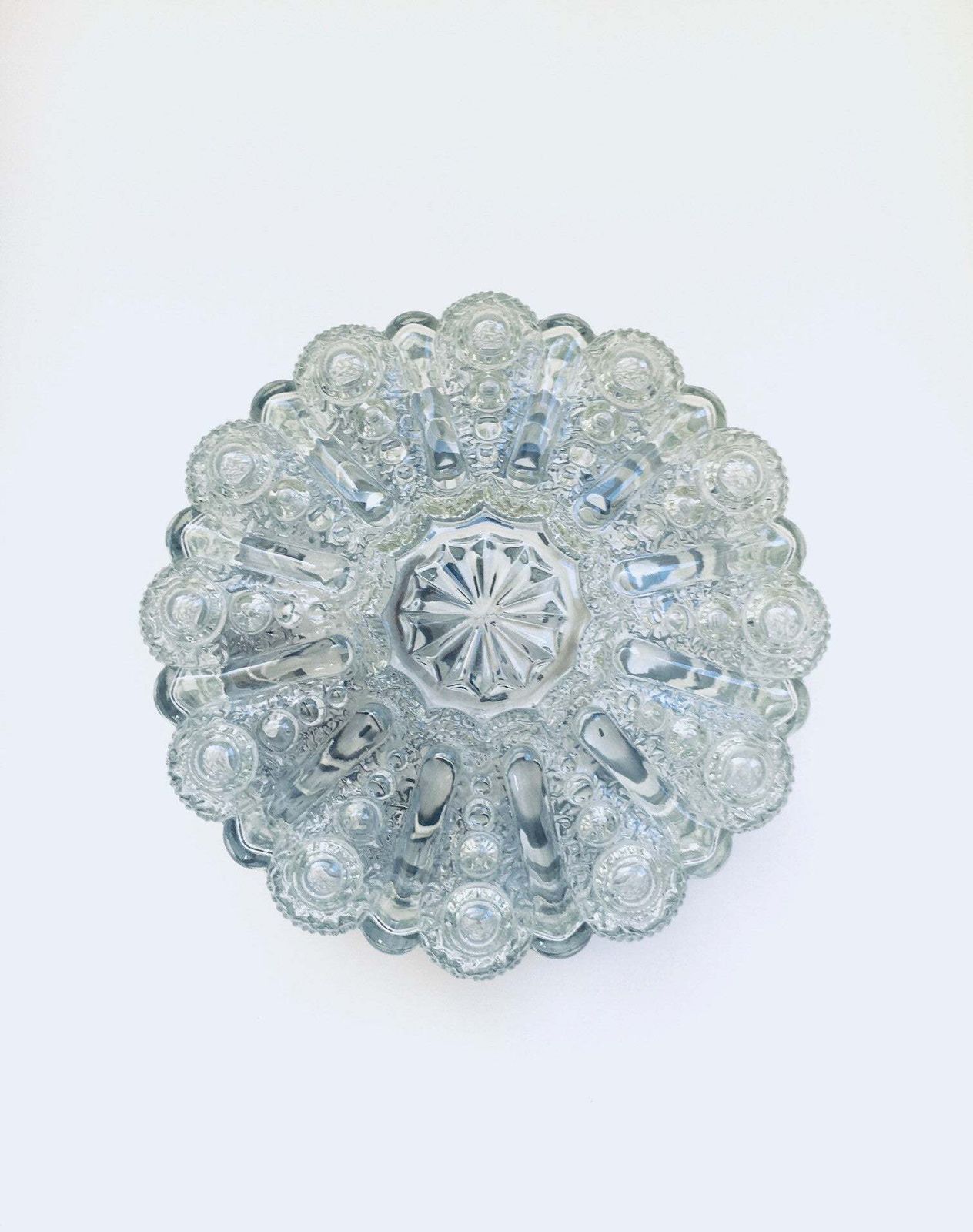 1960's Raised Flower Glass Sconce Wall Lamp By Rzb Leuchten photo for sale