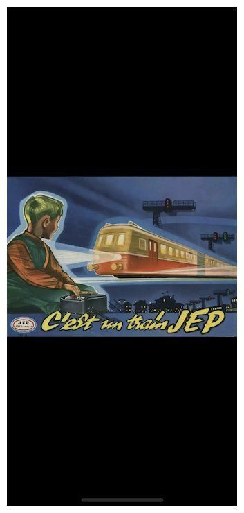 Vintage French Metal Toy Train photo vinterior