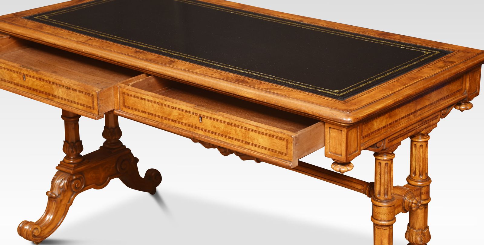 Walnut Writing Desk In The Manner Of Gillows photo Furniture