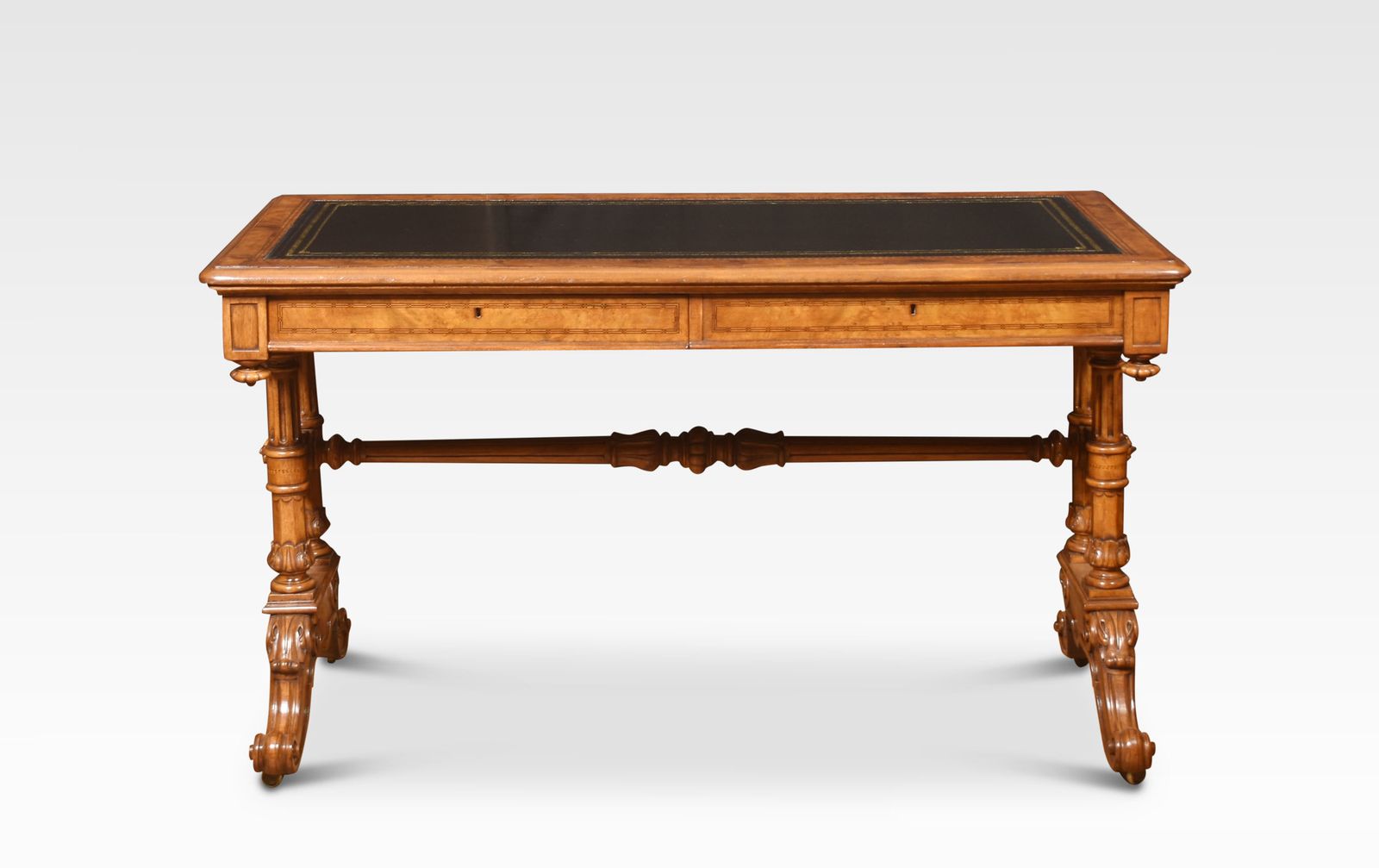 Walnut Writing Desk In The Manner Of Gillows photo vinterior