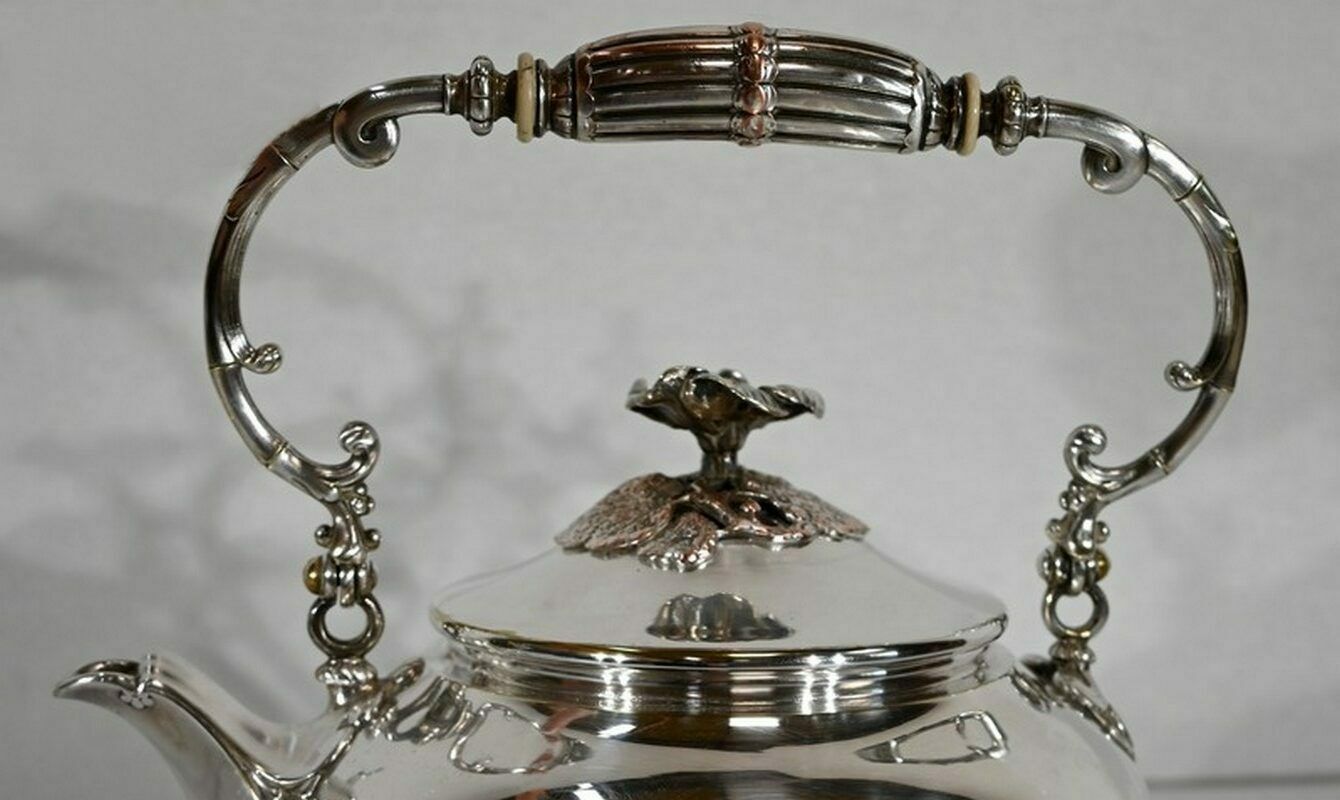 photo vintage Samovar In Silver Metal, Maison Christofle   Early 20th Century