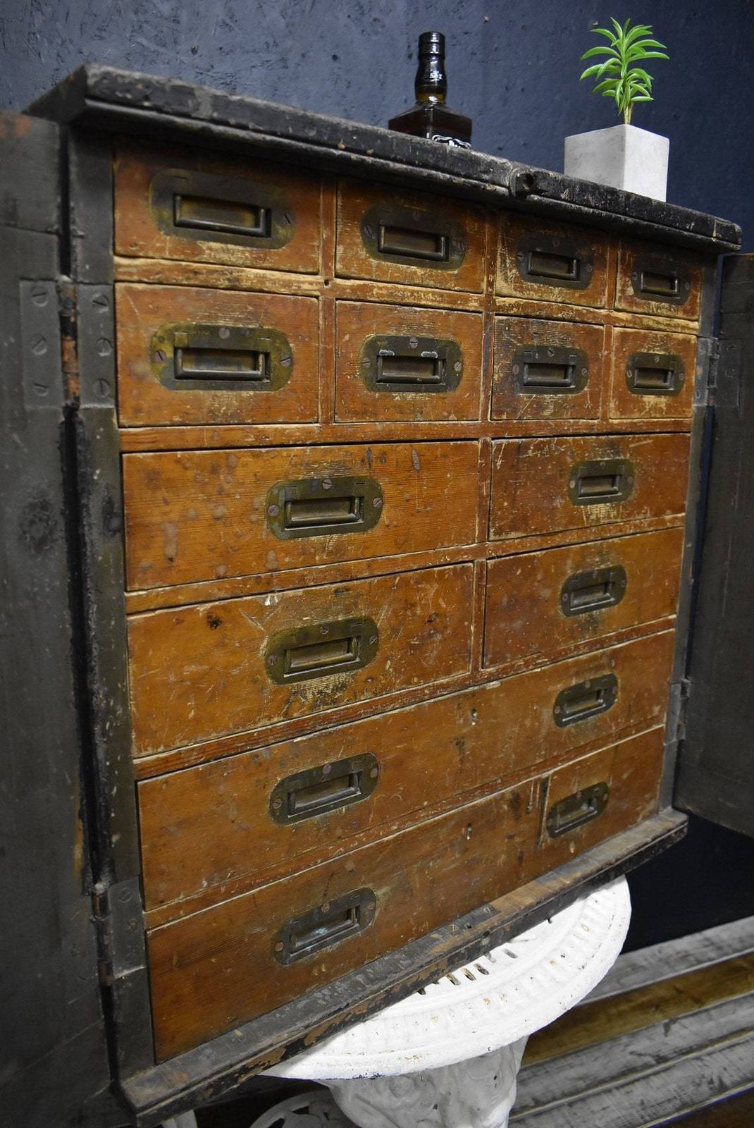 photo furniture Military Campaign Chest Of Drawers / Strong Box