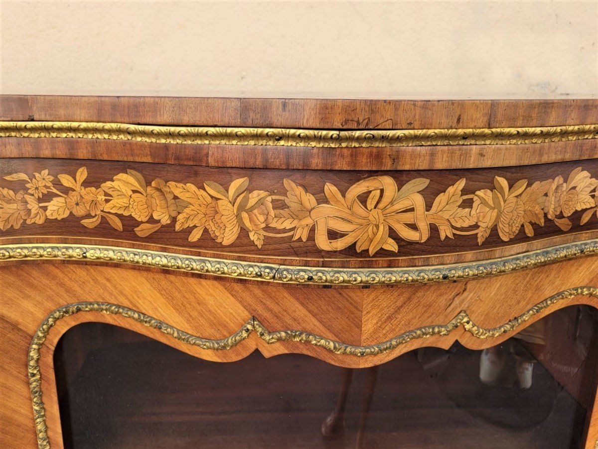 Sideboard In Marquetry And Bronze, Napoleon III, Xixth Century photo vintage