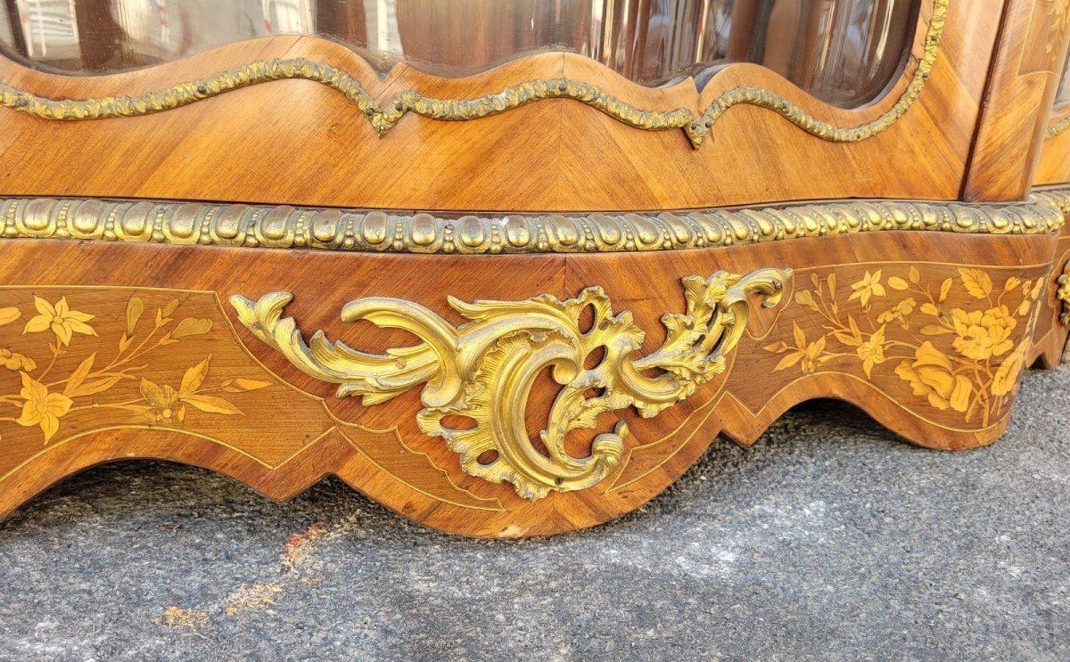 photo for sale Sideboard In Marquetry And Bronze, Napoleon III, Xixth Century