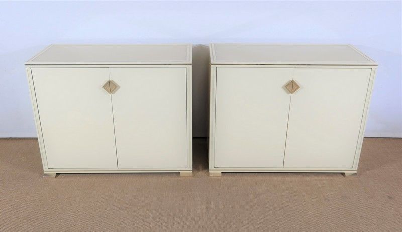 Pair Of Small Sideboards, Signed Pierre Vandel – 1970