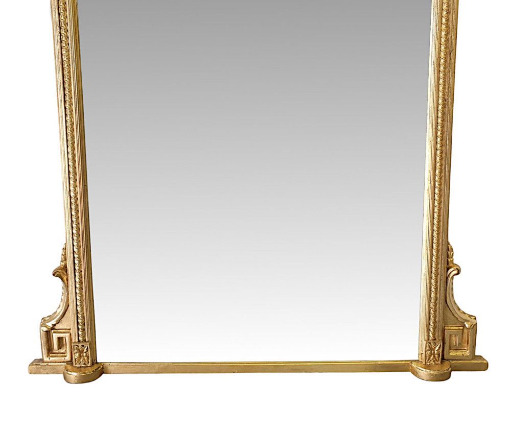 A Fine 19th Century Giltwood Overmantle Mirror photo for sale