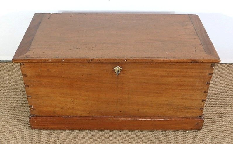 Mahogany Travel Trunk   2nd Half Of The 19th Century