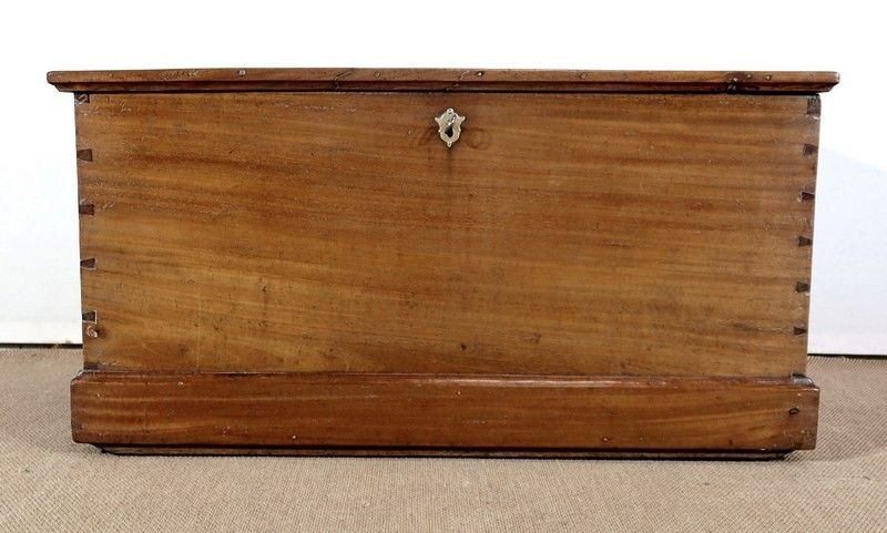 2575.0 Mahogany Travel Trunk   2nd Half Of The 19th Century photo