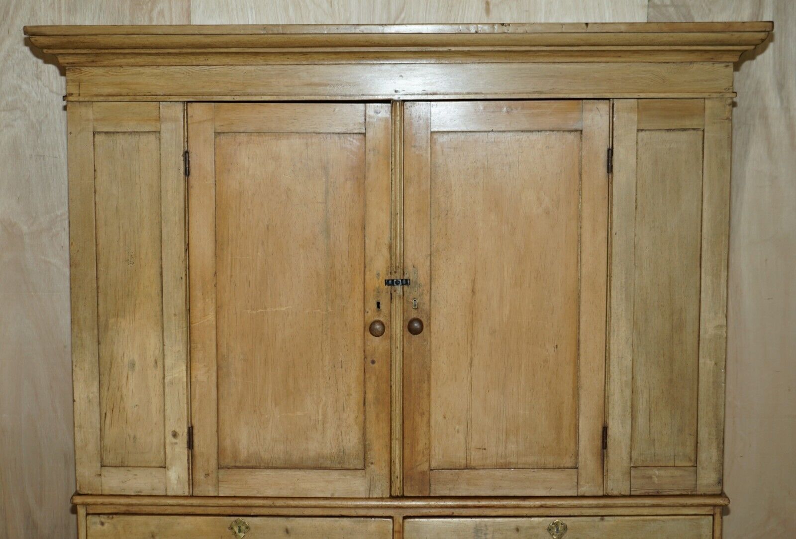 Large Antique Victorian Circa 1880 Oak Housekeepers Cupboard Drawers Linen Pots photo 5850.0