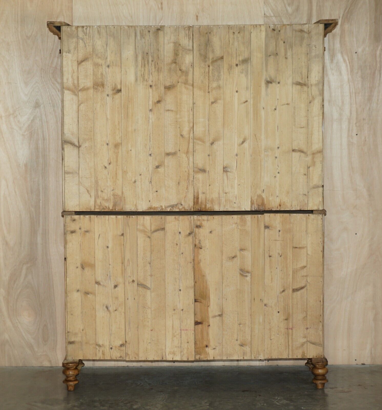 photo for sale Large Antique Victorian Circa 1880 Oak Housekeepers Cupboard Drawers Linen Pots