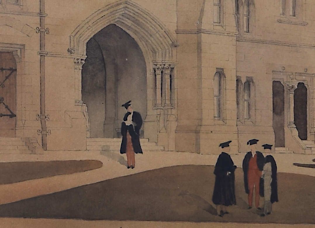 F F Hoyland Balliol College Oxford Watercolour 1880 photo for sale