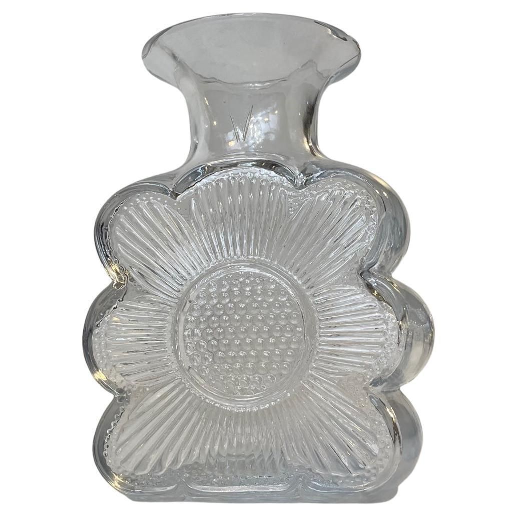 Tamara Aladin Amuletti, Sunflower Glass Vase For Riihimäen Lasi, 1970s