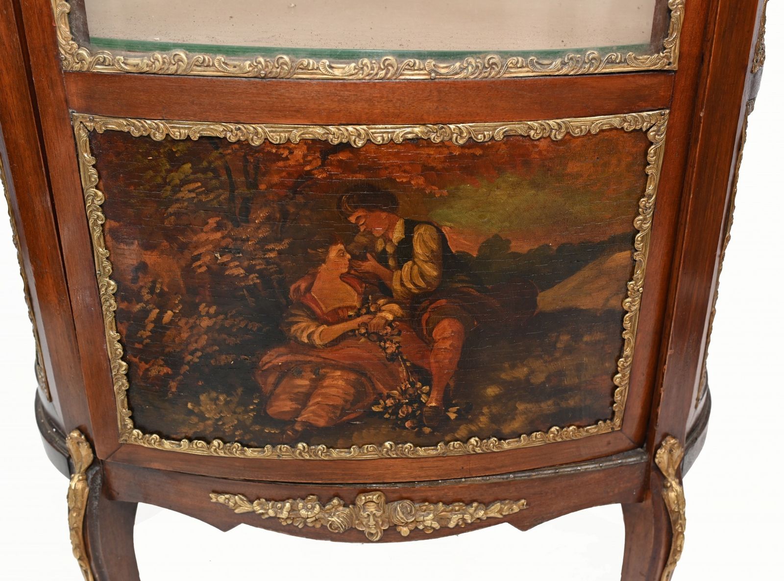 Vernis Martin Display Cabinet French Vitrine Painted photo for sale