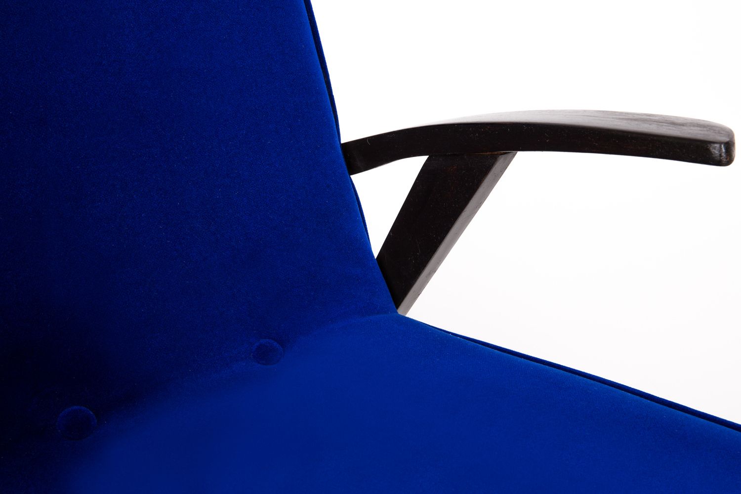 Vintage Ultramarine Blue Armchair, Mieczyslaw Puchala, 1960s photo for sale