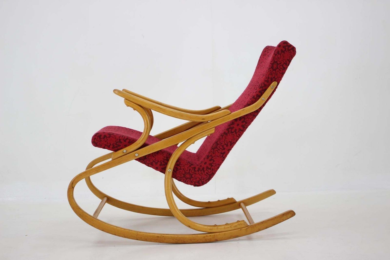 1970s Beech Rocking Chair By Ton, Czechoslovakia photo vinterior