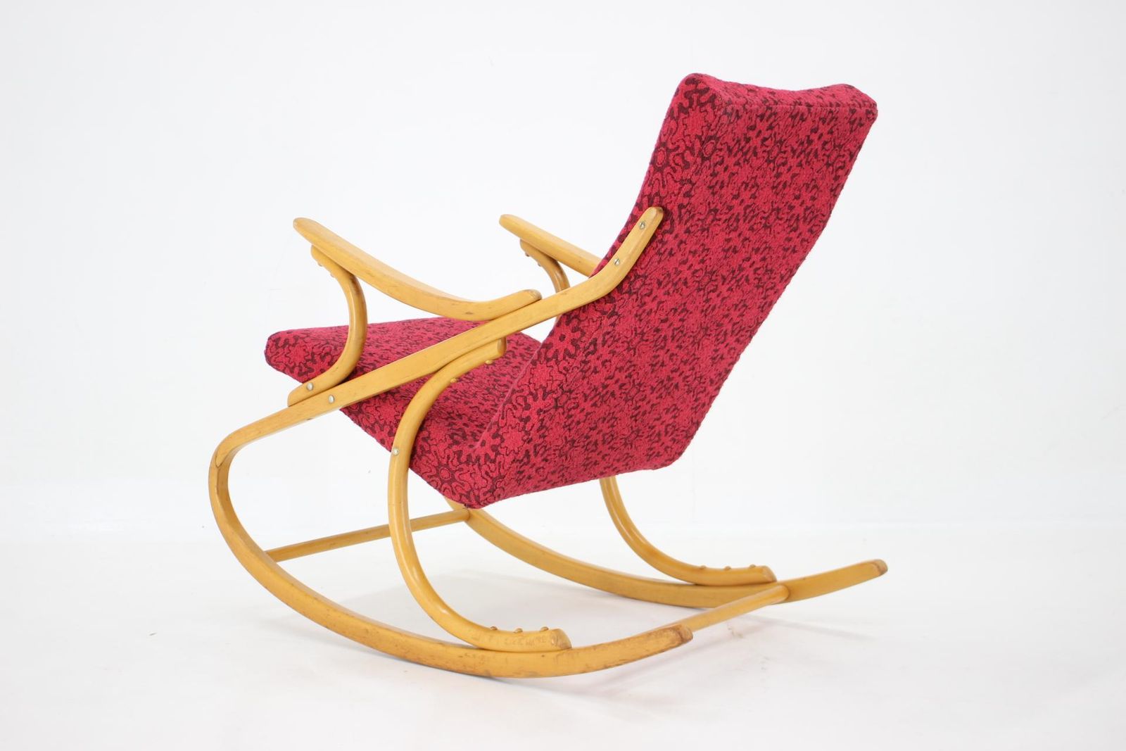 1970s Beech Rocking Chair By Ton, Czechoslovakia photo buy
