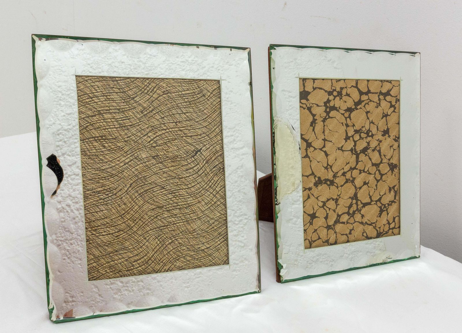 French Art Deco Pair Of Mirror Standing Photo Frames, Circa 1930 photo Home Decor