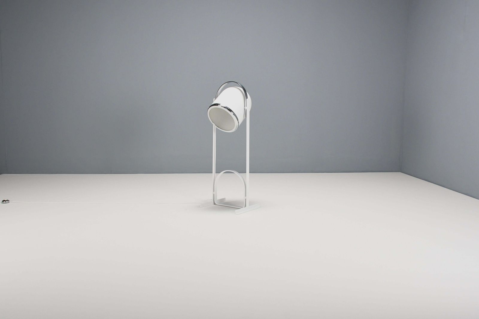 Rare Metal And Chrome Floor Lamp By Goffredo Reggiani, Italy, 1970s photo for sale