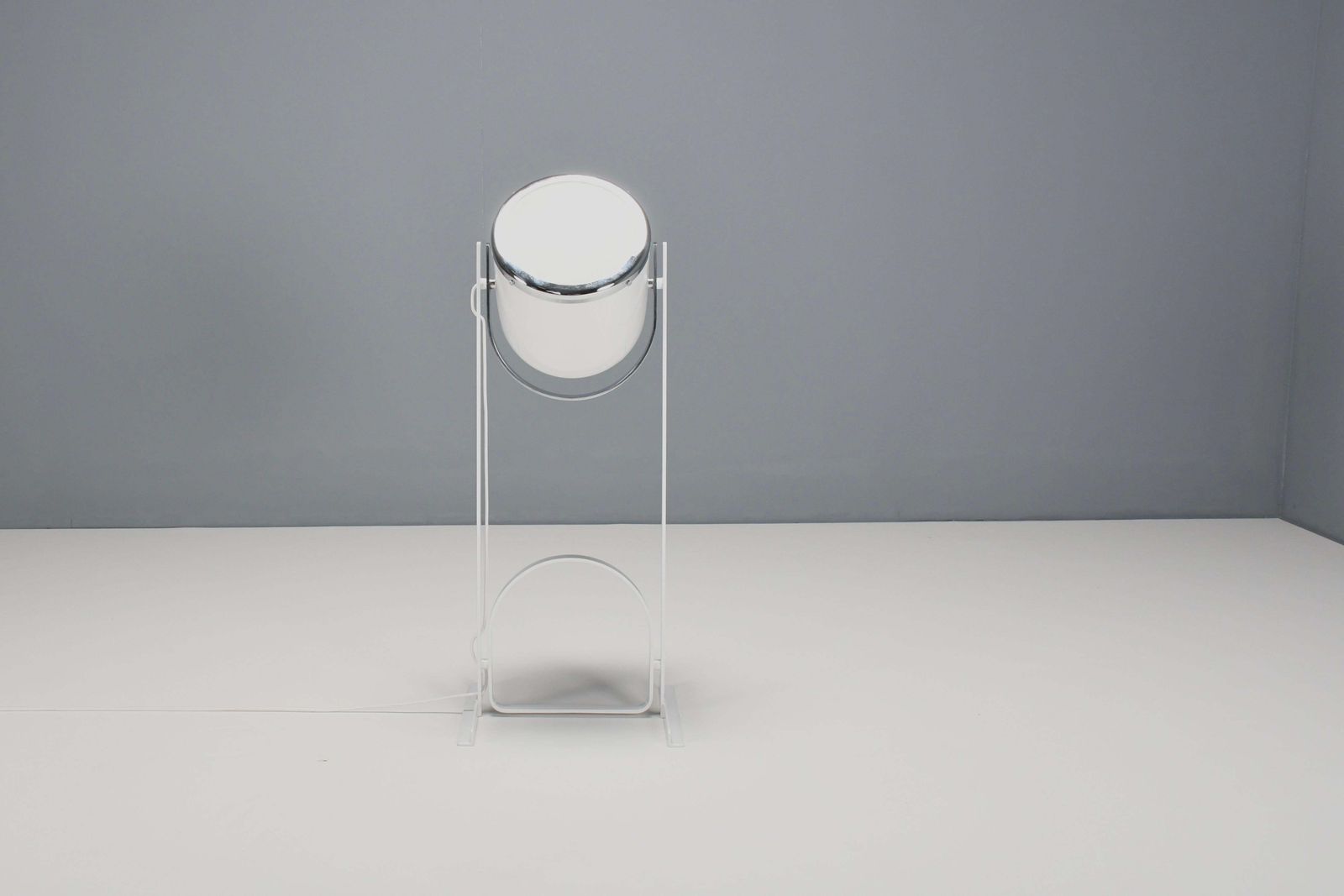3184.32 Rare Metal And Chrome Floor Lamp By Goffredo Reggiani, Italy, 1970s photo