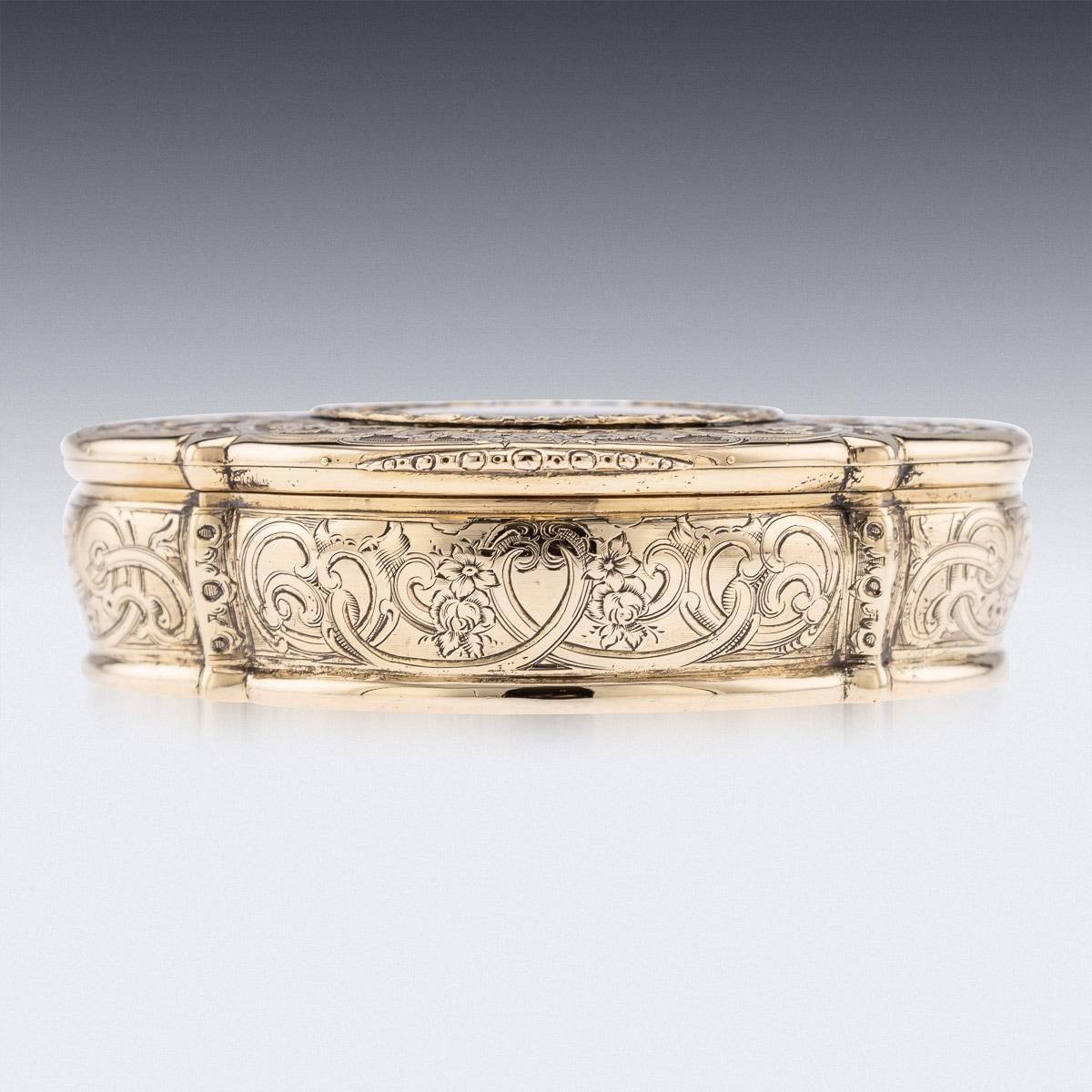 19th Century French 18k Gold Royal Presentation Snuff Box, C.1850 photo Home Decor