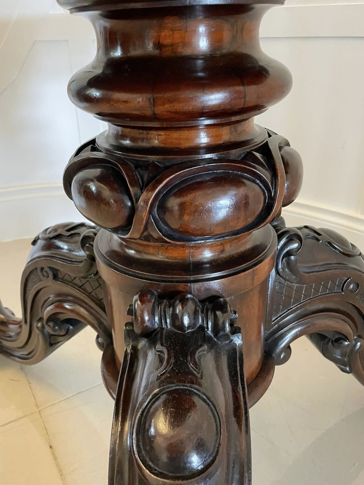 photo for sale Outstanding Quality Large Antique Rosewood Dining Table By Gillows