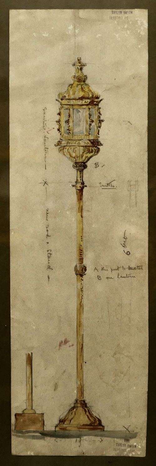 Design For A Street Lantern, Illustration For The Tayler Smith Electric Company