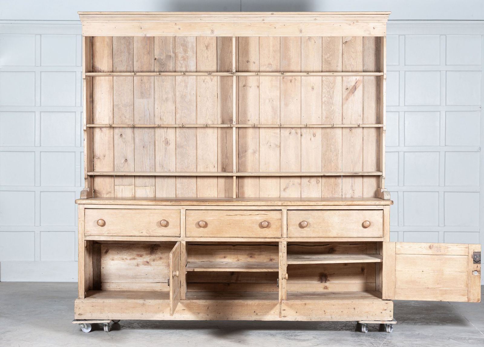 Monumental 19thc English Pine Farmhouse Dresser photo furniture