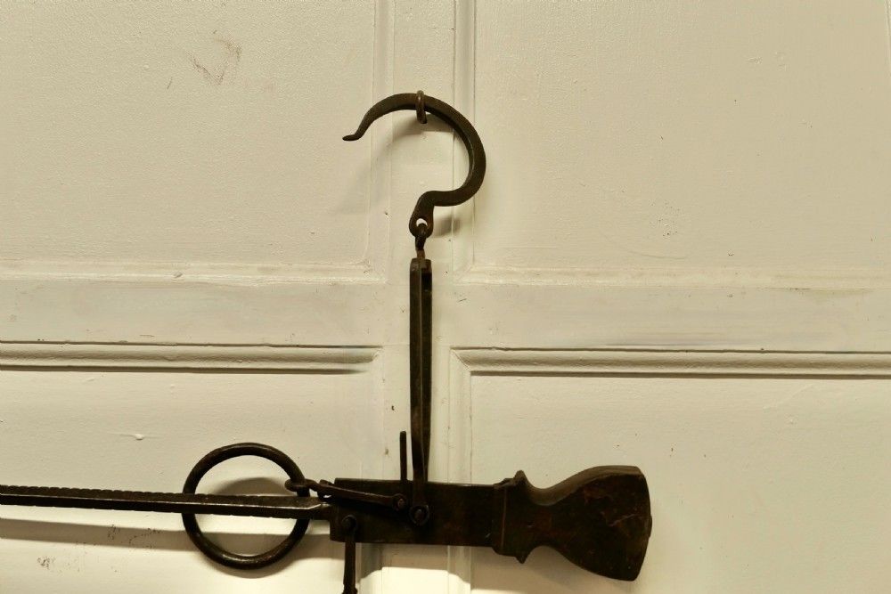 Early 19th Century Butchers Steelyard For Weighing Scale photo for sale