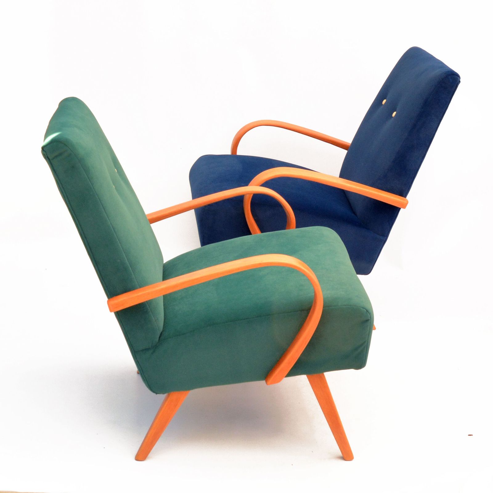 Pair Of Armchairs, Designed By J. Smídek Ton, Czechoslovakia, 1960s photo buy