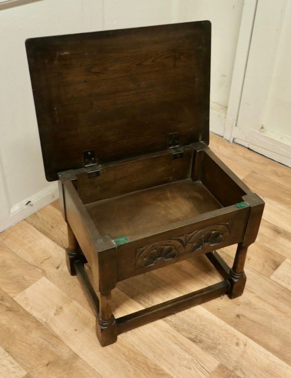 An Oak Joint Coffin Stool, Occasional Table, Sewing Box photo Furniture