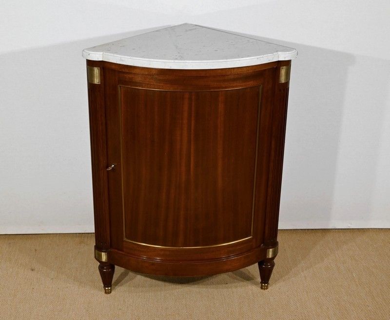 Corner In Solid Mahogany, Louis XVI Style   Mid 20th Century