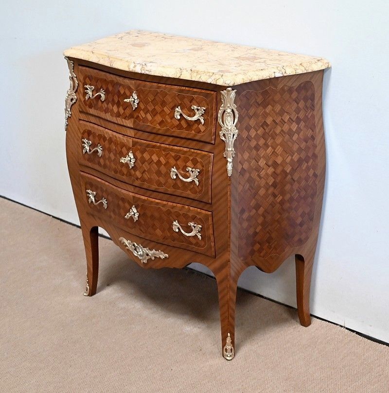 Small Mahogany Chest Of Drawers, Louis XV Style   Early 20th Century photo for sale