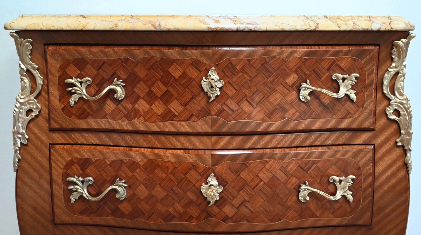 Small Mahogany Chest Of Drawers, Louis XV Style   Early 20th Century photo vintage