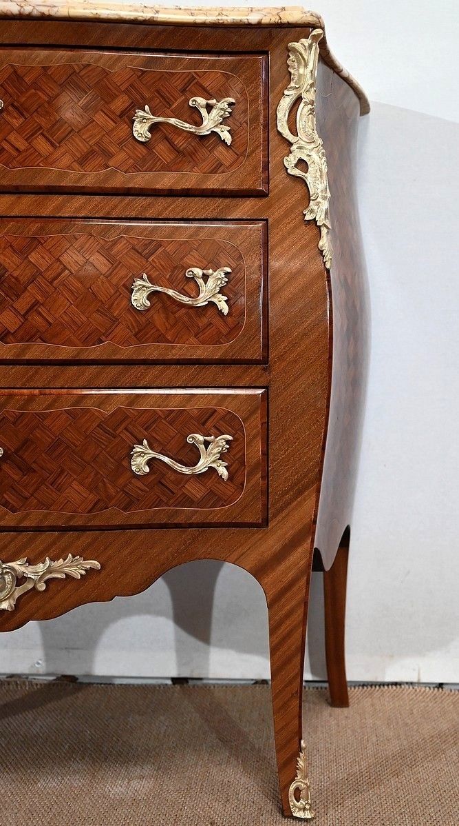Furniture Small Mahogany Chest Of Drawers, Louis XV Style   Early 20th Century photo