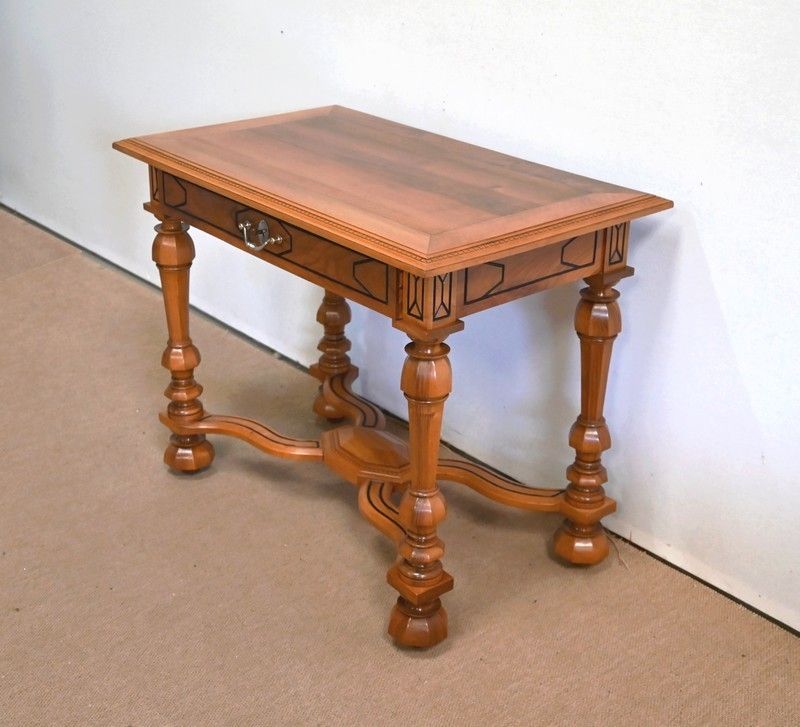 Table In Solid Walnut, Louis XIV Style   Late 19th Century photo for sale