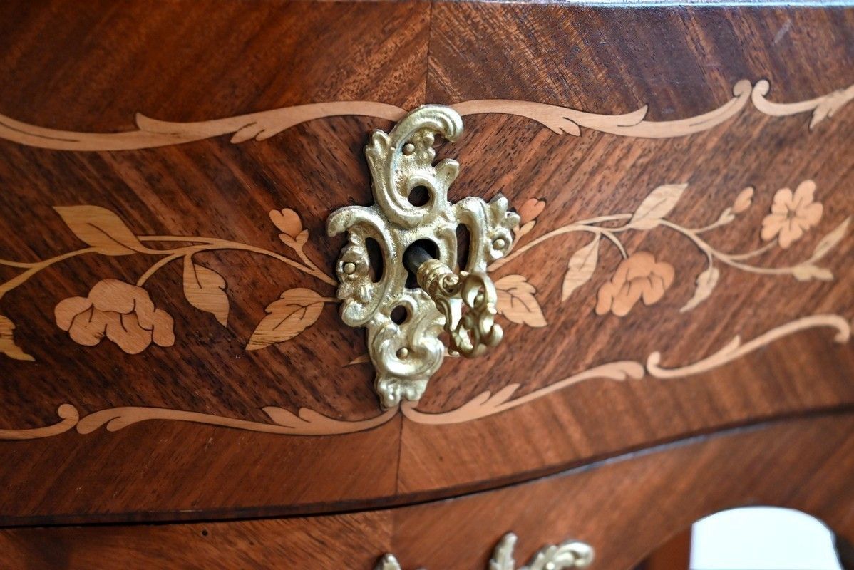 photo for sale Small Chest Of Drawers In Mahogany, Louis XV Style   Late 19th Century