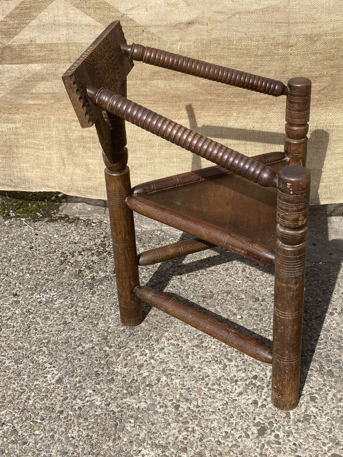 475.0 Victorian Oak Woodturners Chair photo