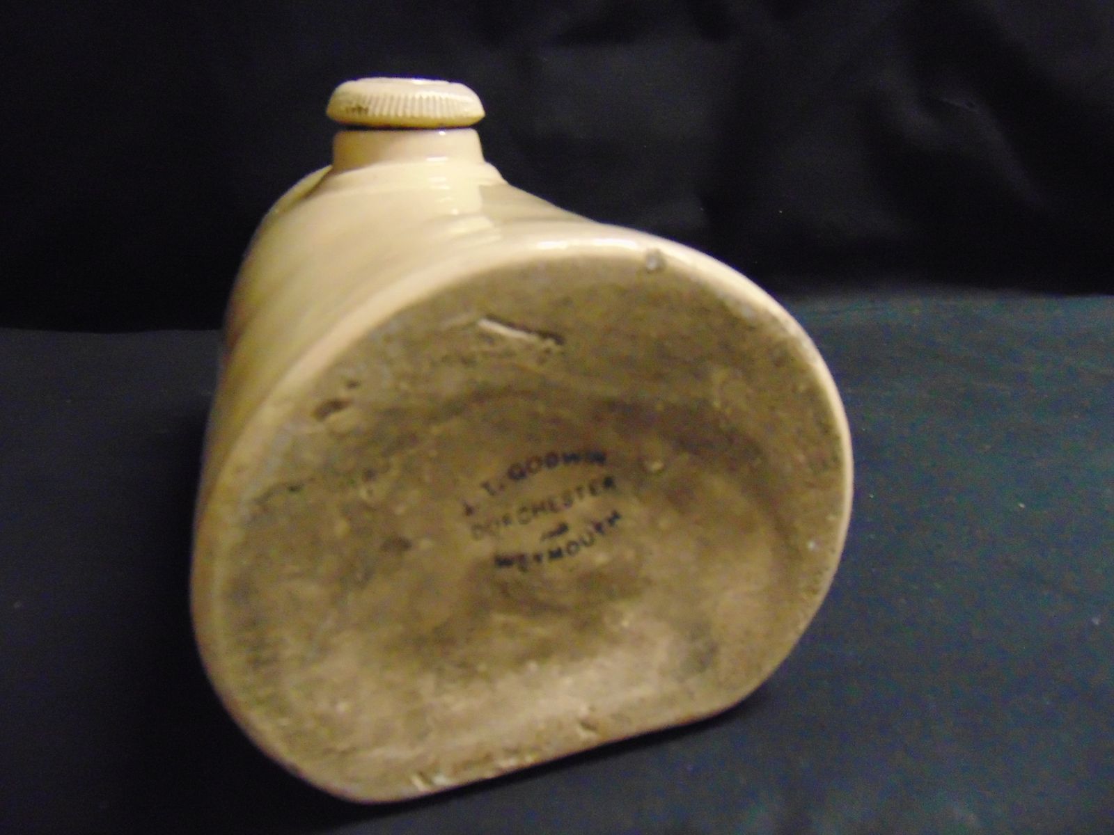Late 19thc Stoneware Hot Water Bottle   Vince Powell & Co, Bristol photo for sale