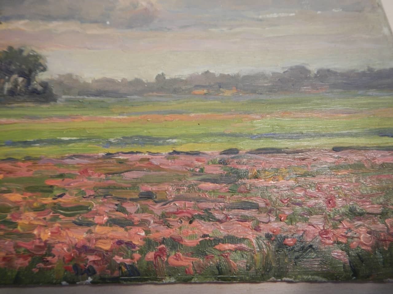 photo furniture Oil Painting By Des Champs " Coucher De Soleil"
