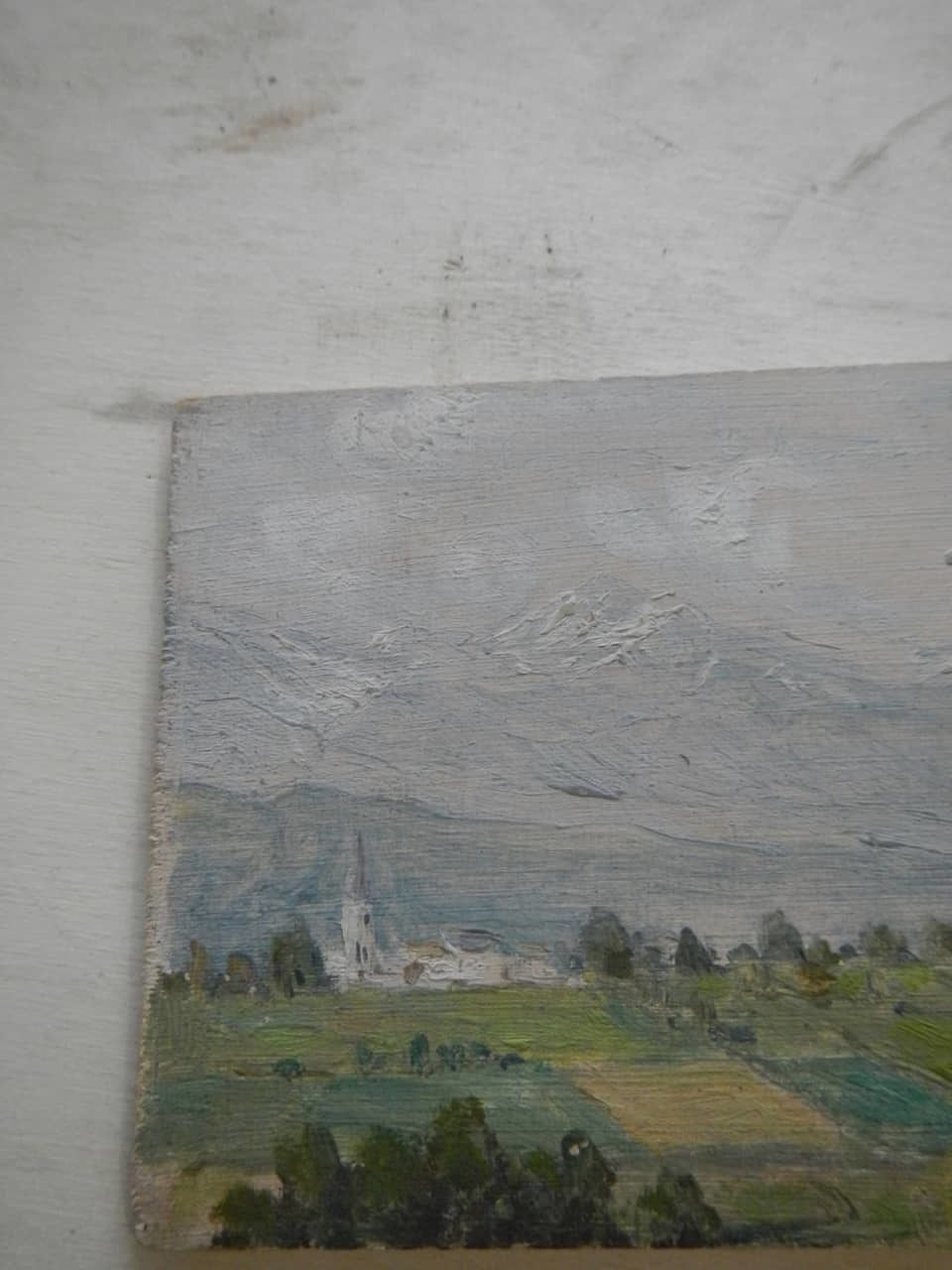 Oil Painting By Des Champs "Pirenes" photo for sale