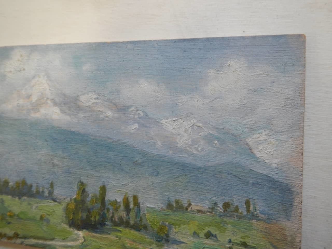 Oil Painting "Die Au Mai " photo vinterior