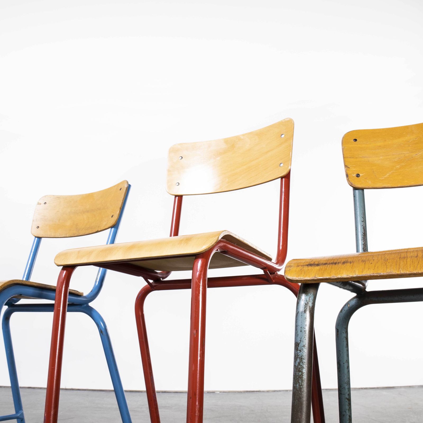 1950’s Mullca High Laboratory Stacking Dining Chairs – Set Of Three photo furniture