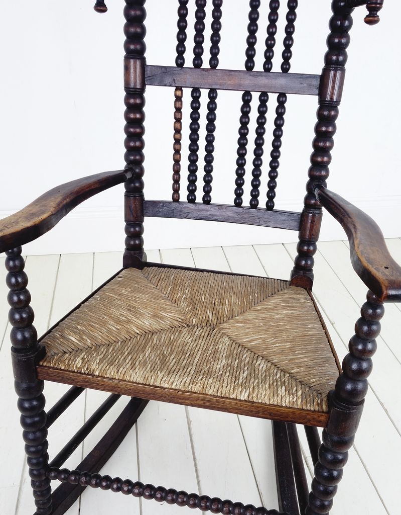 A Lancashire Bobbin Rocking Chair photo vintage