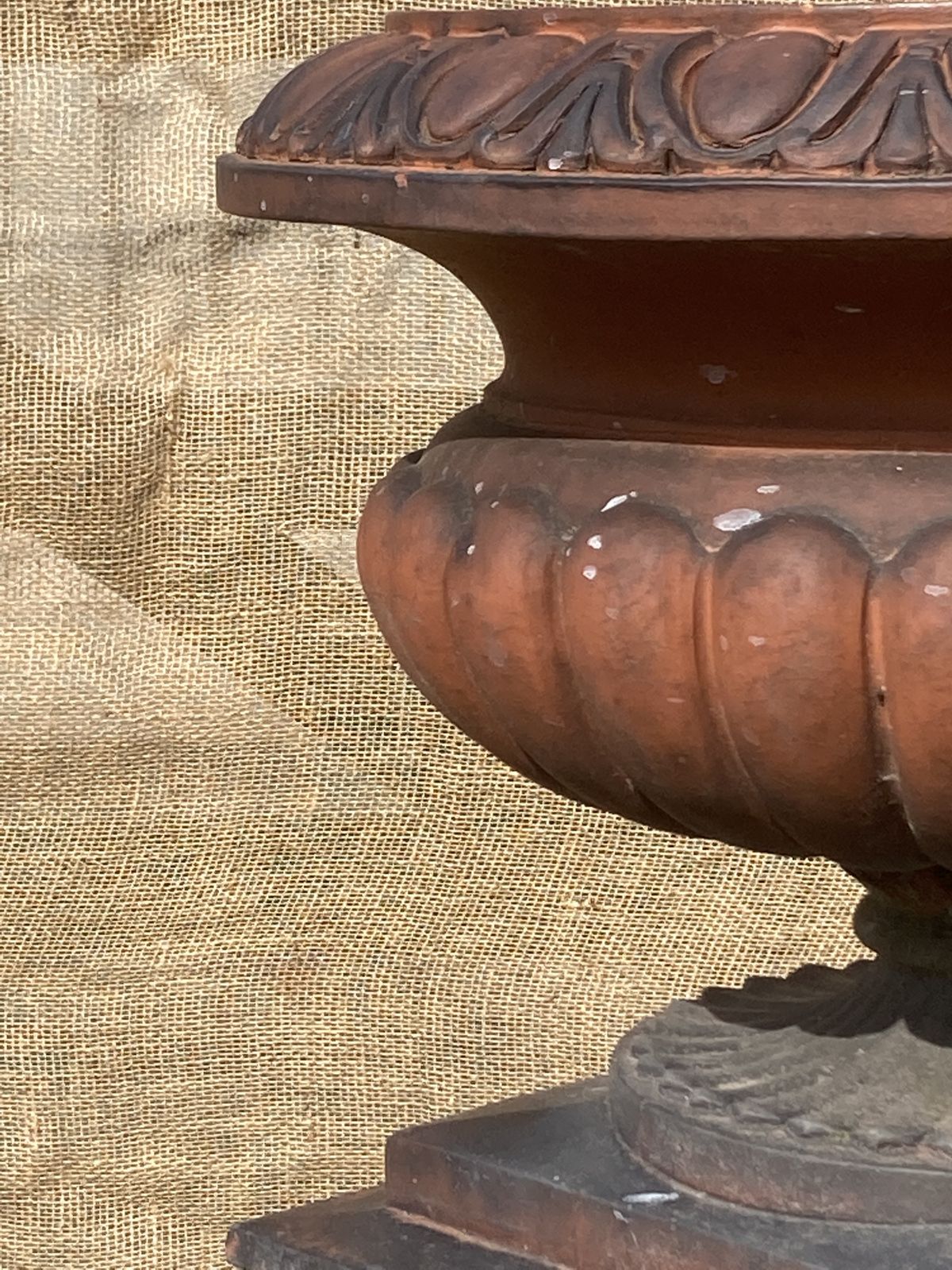 Victorian Terracota Garden Urn Plant Stand photo vinterior