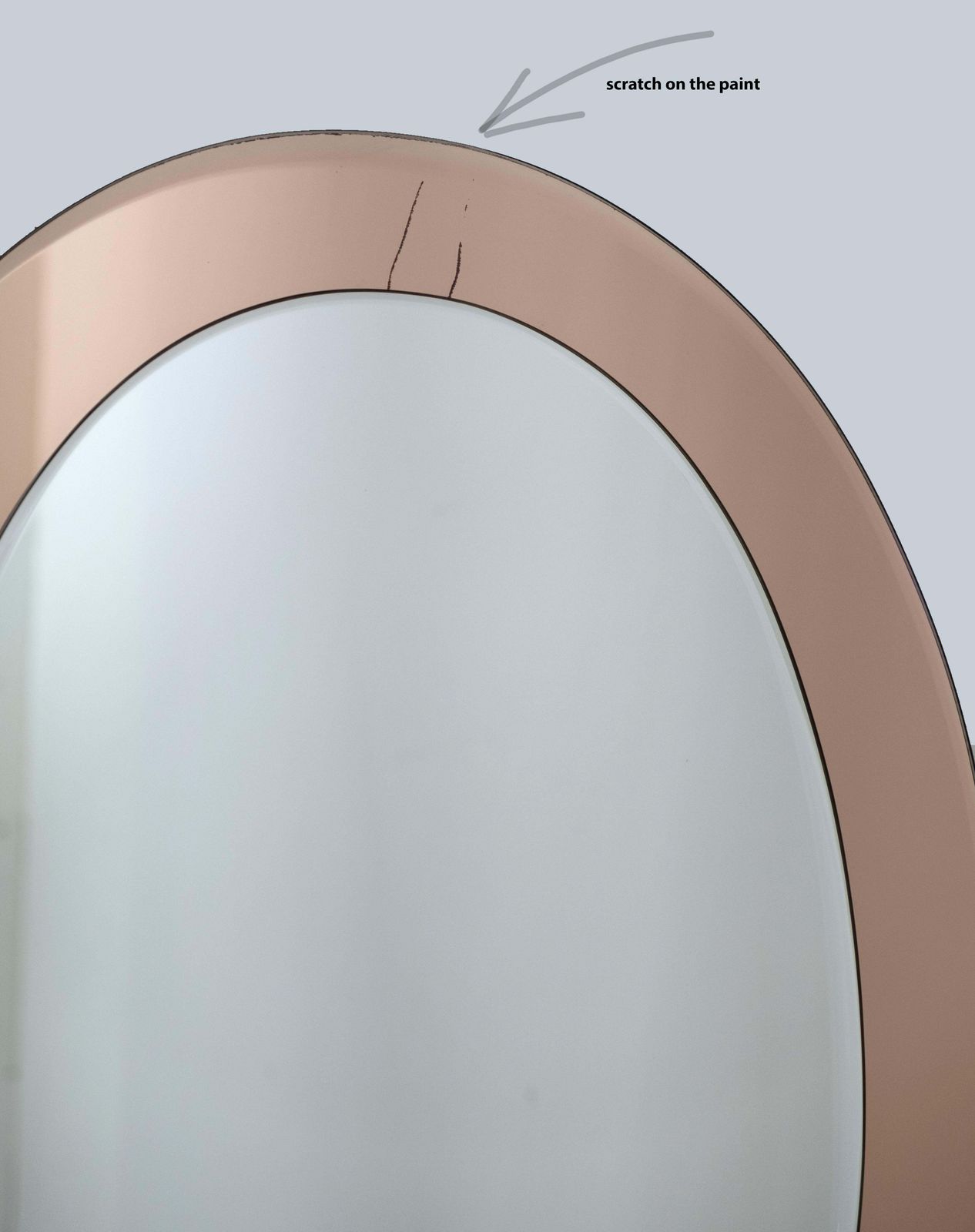 Antonio Lupi Mid Century Modern Italian Mirror By Crystal Luxor, 1960s photo vinterior